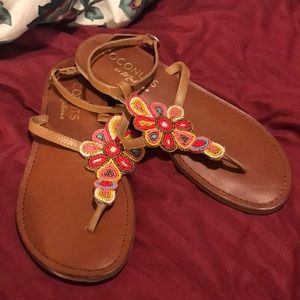 Coconuts by Matisse Beaded Sandals Sz 9
